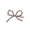 Bow Pearl Hairpin Women'S High-End Side Ear Clip Forehead Bangs Broken Hair Side Clip Hair Accessories