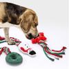 Christmas Pet Dog Chew Toys Braided Cotton Rope Santa Xmas Tree Snowman Gift DH