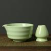 5pcs New Bamboo Ceramic Japanese Matcha Tea Set with Spout Food Grade Matcha Whisk Set Reusable Safe Green Tea Whisk Stirring