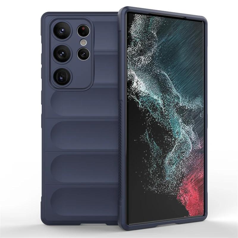 Pro Samsung Galaxy S22 S23 Plus S22 S23 Ultra S21 S23 FE 5g zadní kryt telefon pouzdro z tekutého silikonu proti pádu nárazuvzdorné Coque