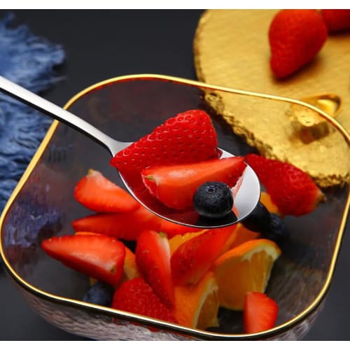 YFWOOD 5dílná sada nerezových jídelních lžic, 20,8 cm, korejský styl, dlouhé, vhodné do myčky, ideální na bibimbap, polévku, kari, ramen, salát a oběd