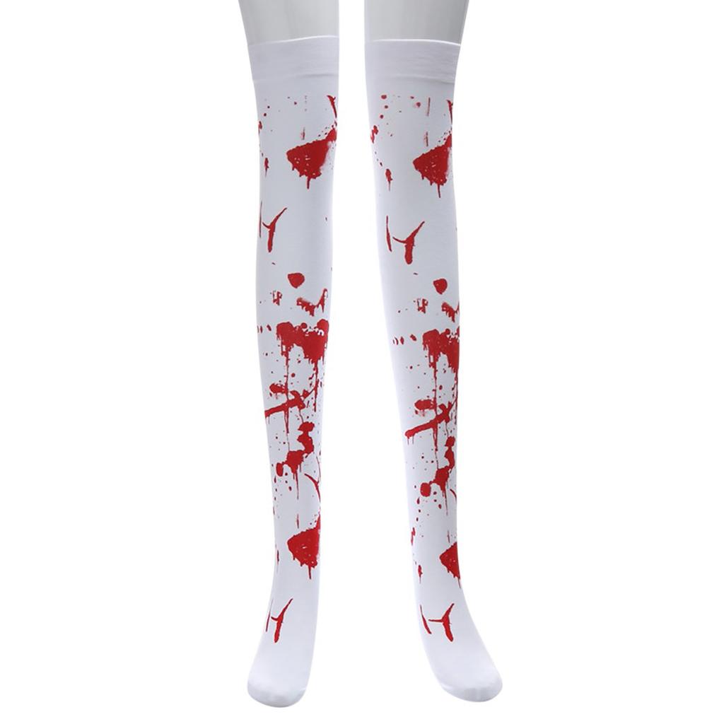 Chaussettes longues à Tube imprimé Halloween, accessoires de déguisement amusants pour fête