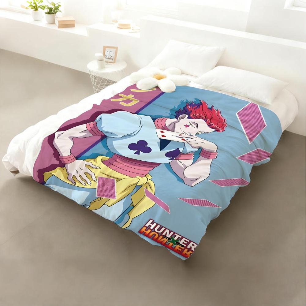 Anime Hunter x Hunter Throw Flannel Throw Blanket: Soft Kid-Friendly Warm Anti-Static All Season Washable Couch Bed Home