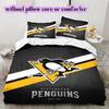 Ice Hockey Logo Pattern Bedding Quilt Set Quilt Cover Pillowcase Home Decoration Birthday Gift (1*duvet Cover+ 2*pillowcase, Without Core)