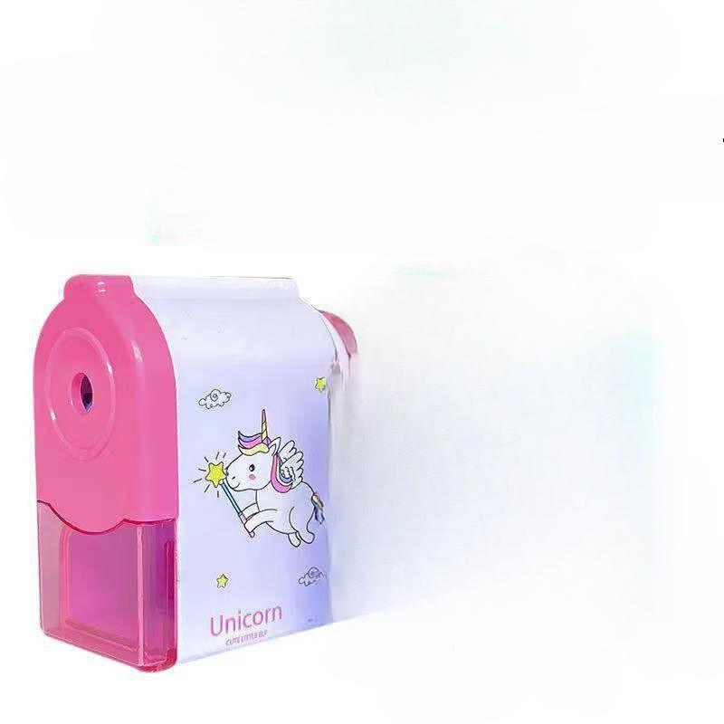 Cartoon Pencil Sharpener Pencil Sharpener Creative Energy-Saving Single-Hole Pencil Sharpener Hand Crank Pencil Sharpener Boxed Student Stationery
