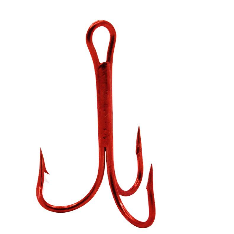 Hunter High Lure Triple Barbed Fish Hook - Electroplated High Carbon Steel Fishing Tackle.