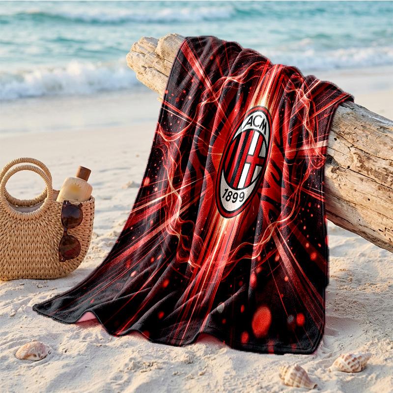 AC Mailand Print Mikrofaser Strandtuch Schnelltrocknend Saugfähig Großes Handtuch für Strand Schwimmen Reisen