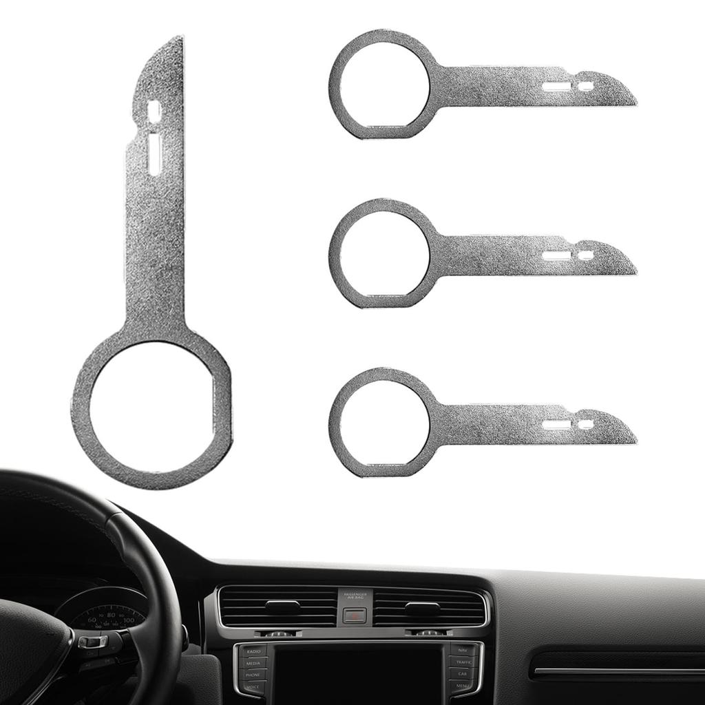 Klucz do demontażu radia, Zestaw narzędzi do demontażu radia samochodowego | 4 sztuki Car Audio