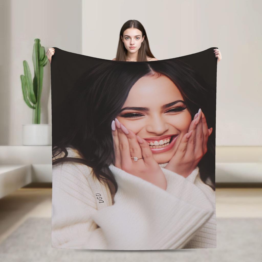 Schauspielerin Sofia Carson Plüschdecken Kinder Erwachsene Flanell Überwurfdecke Für Schlafzimmer Warmes Design Qualität Tagesdecke Geburtstagsgeschenk