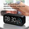 LED Digital Dual Alarm Clock Bluetooth-compatible Bass Speaker with TF AUX Music Player