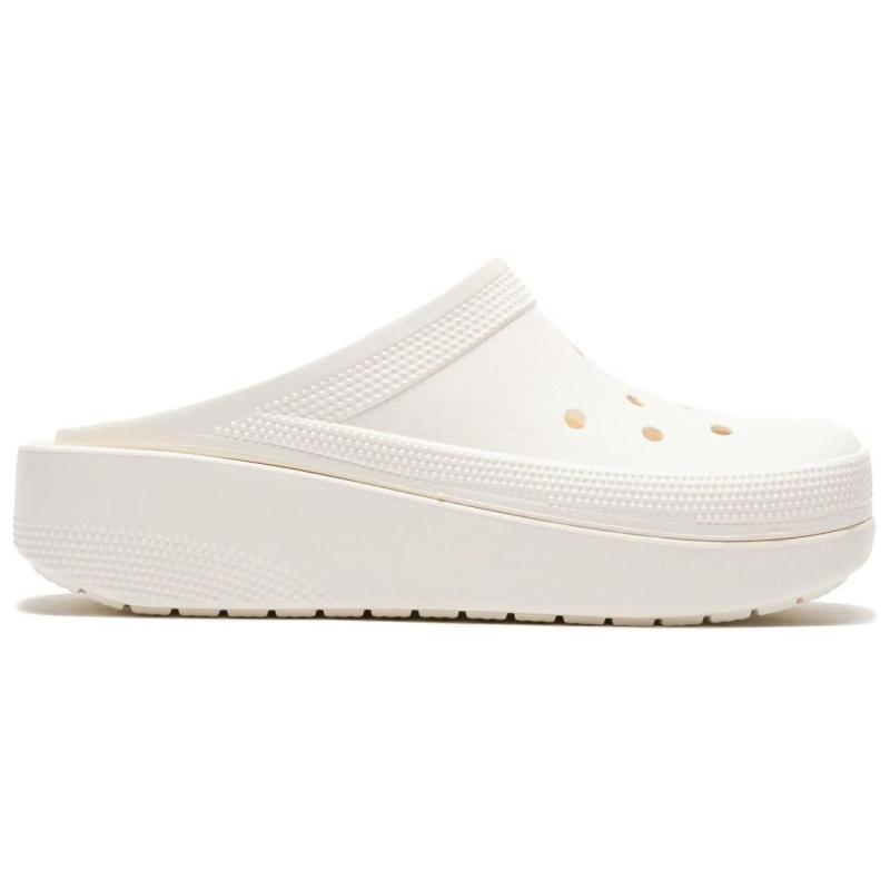 Crocs Classic Clogs Blunt Toe Sandals Chalk Unisex White