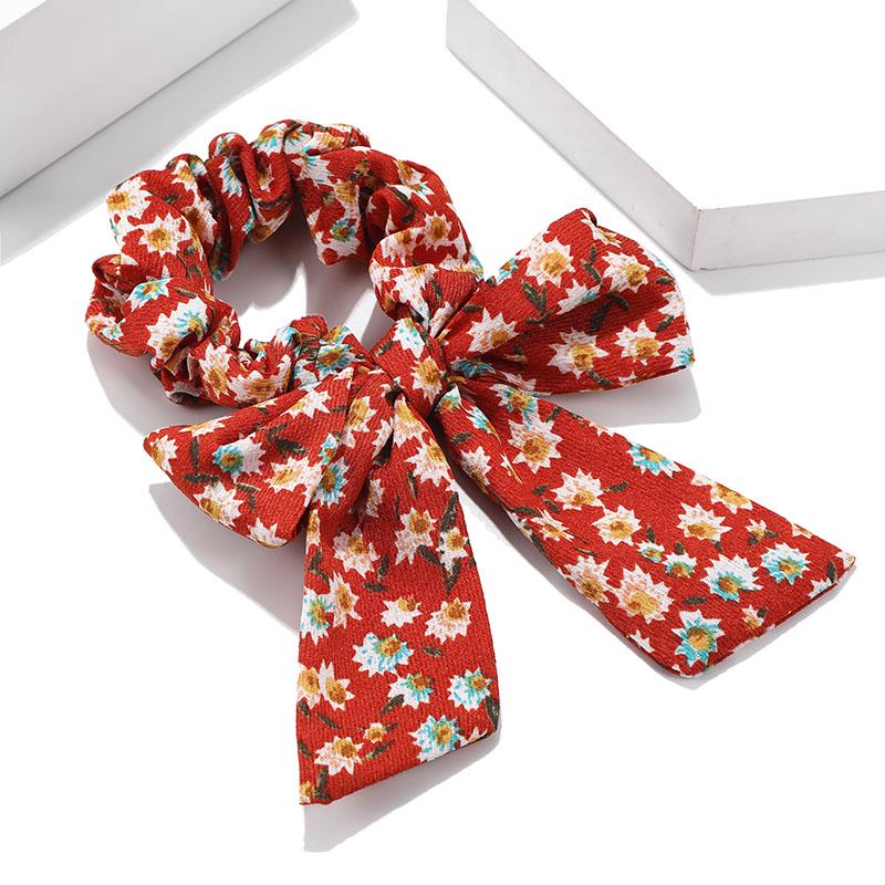 Women beautiful Elastic Hair Ring Bow Ribbon Floral Headwear Long Streamers Women beautiful Elastic Hair Ring Bow Ribbon Floral Headwear Long Streamers
