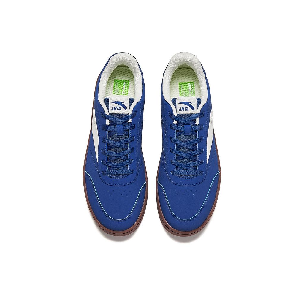 Anta Vitality Classic Retro Campus Life Fashion Versatile Low-Top Board Shoes Men Sneaker City-Blue Ivory-White 912618099-9