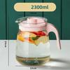 Glass Water Pitcher Ice Water Tea Pot with Lid Heat Resistant Juice Jug with Precise Scale Line Iced Coffee Milk Drinking Kettle