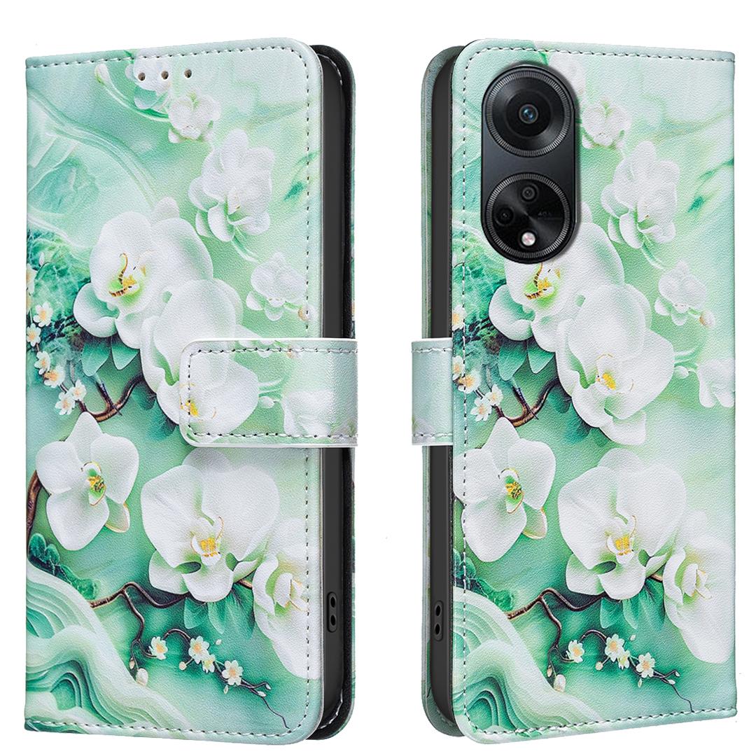 

Для серії OPPO Шкіряні чохли Квітка Метелик Розписний PU Захисний Чохол Тримач для карт Магнітна застібка Підставка Для OPPO Reno13F A60 A79/Realme C75 OPPO Reno13F 5G