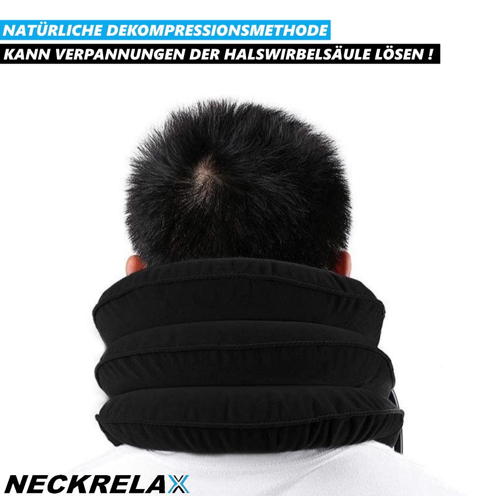 NECKRELAX Nackenkissen aufblasbar Nackenhörnchen Nackenrolle Nackenstrecker