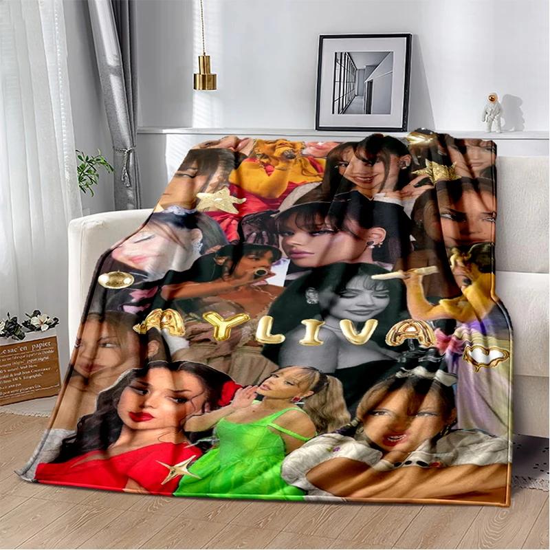 Couverture Douce en Flanelle 3D Ayliva Lieb Pop Singer pour Lit Chambre Canapé Pique-nique, Couverture Jetée pour Couvrir Extérieur Loisirs Cadeau Enfants