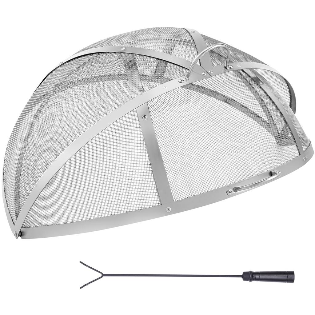 VEVOR Firepit Spark Screen Lid, 914.4mm Diameter, Outdoor Firepit Ring Cover Round Accessories, Fire Pit Metal Cover