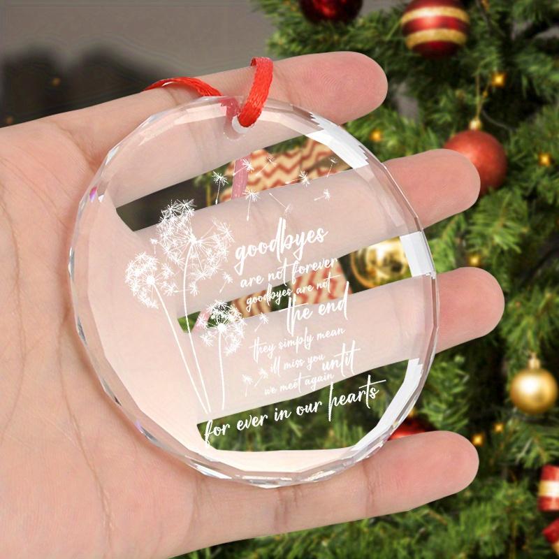 1pc/2pcs Memorial Gifts - Sympathy Gifts for Loss of Loved One, Mom, Dad - Bereavement Remembrance Grief Christmas Ornament -Glass Sympathy Ornament
