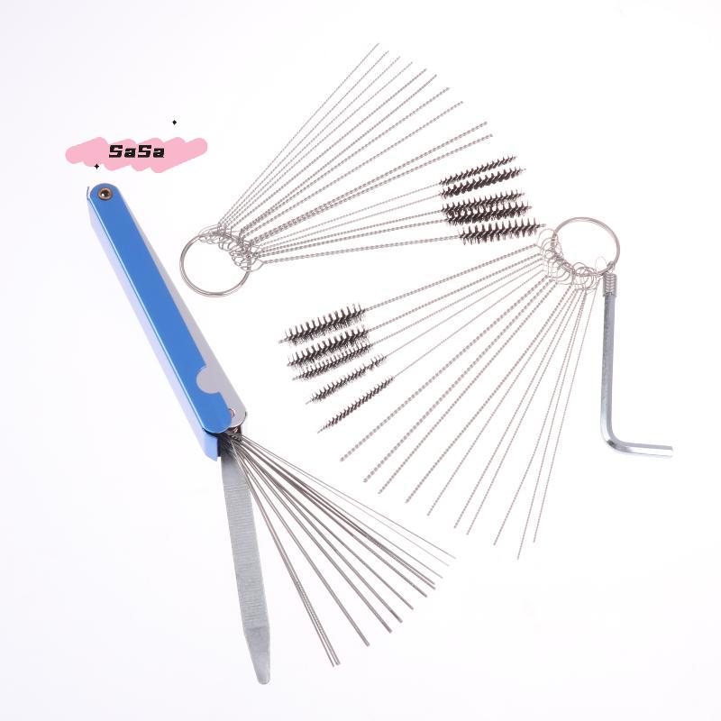 Carburetor Cleaner Tool Set - Carbon Dirt Jet Removal Needles Brushes for Auto Motorcycle ATV Welder Carb Chainsaw Maintenance
