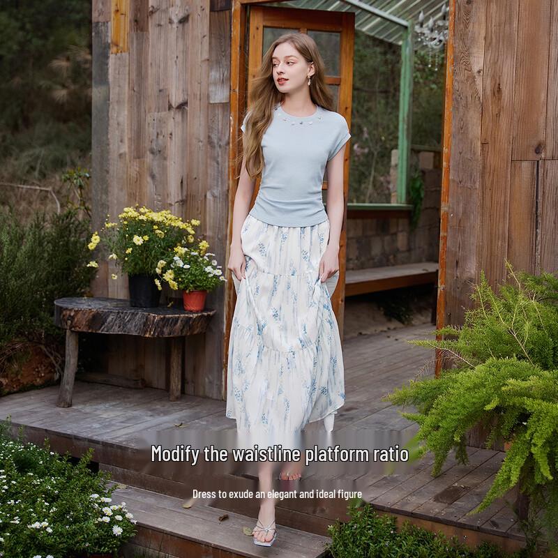 Xiangying Women s Slim Fit Round Neck Short Sleeve T-shirt L