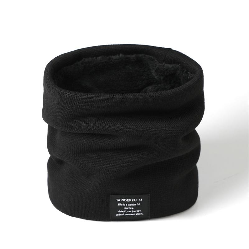 Men's Knitted Velvet Neck Cover Winter Warmth Protection Scarf Women's High Yarn New Versatile Korean Edition