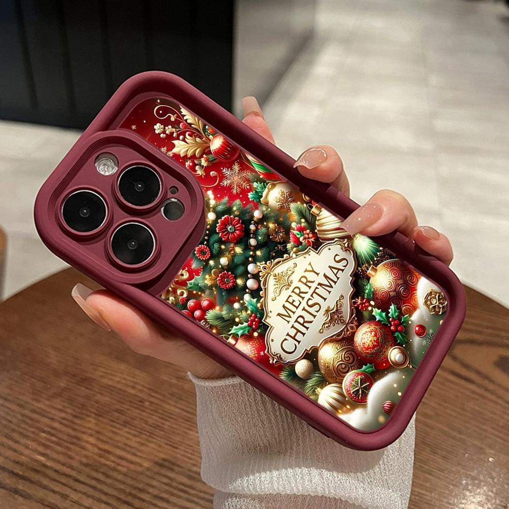 Sky Eye Ladder Soft Case for Samsung A06 A15 A25 A35 A55 A14 S23 S24 FE All Samsung Models Phone Cases Cover NY46 Christmas Santa Claus Christmas Tree