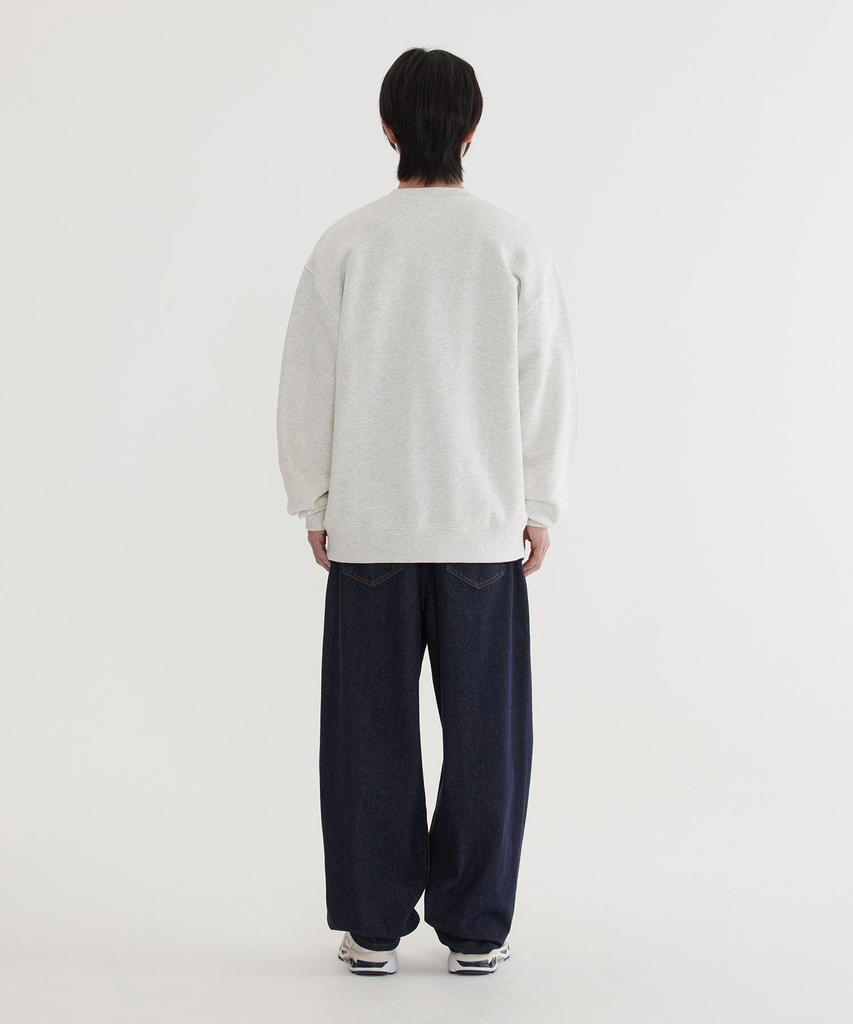 COVERNAT Semi-Wide Washed Denim Pants Indigo