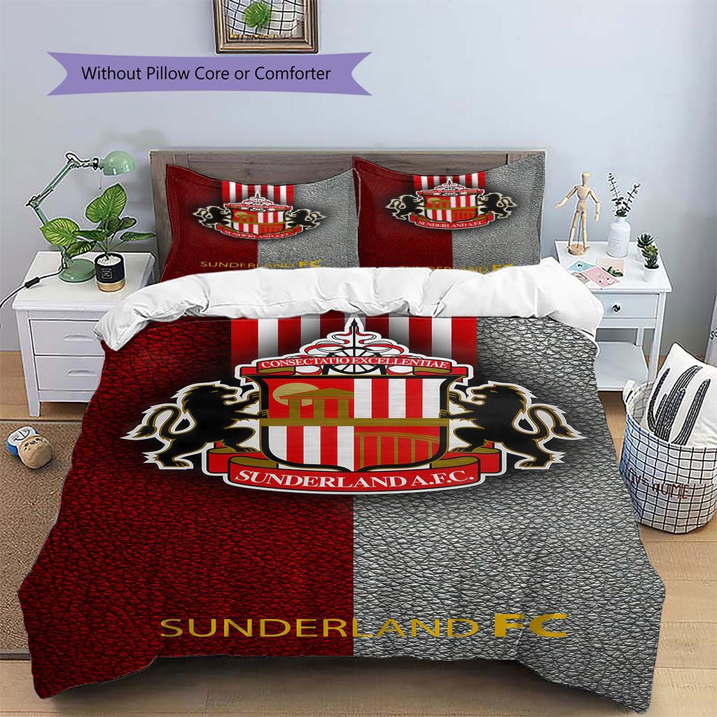 Sunderland A.F Pattern Bedding,Quilt Set Quilt Cover Pillowcase Home Birthday Gift(1 * duvet cover + 2 * pillowcase, without core)