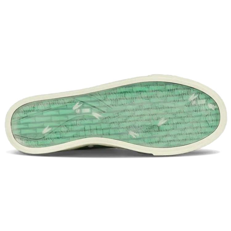 1807 X Li Ning Do Not Enter The River Skateboard Shoes Women's Mid Top White/Green AECS032-2