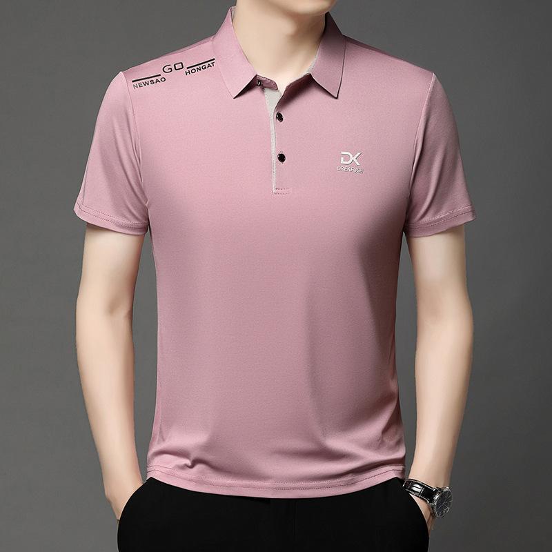 Men spolo Casual Short Sleeve Fashion T-Shirt Summer Breathable Top M