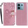 For Xiaomi Redmi Note 13 Pro 5G/Poco X6 5G Case Wallet Flip Phone Leather Cover Owl Flower Imprinted