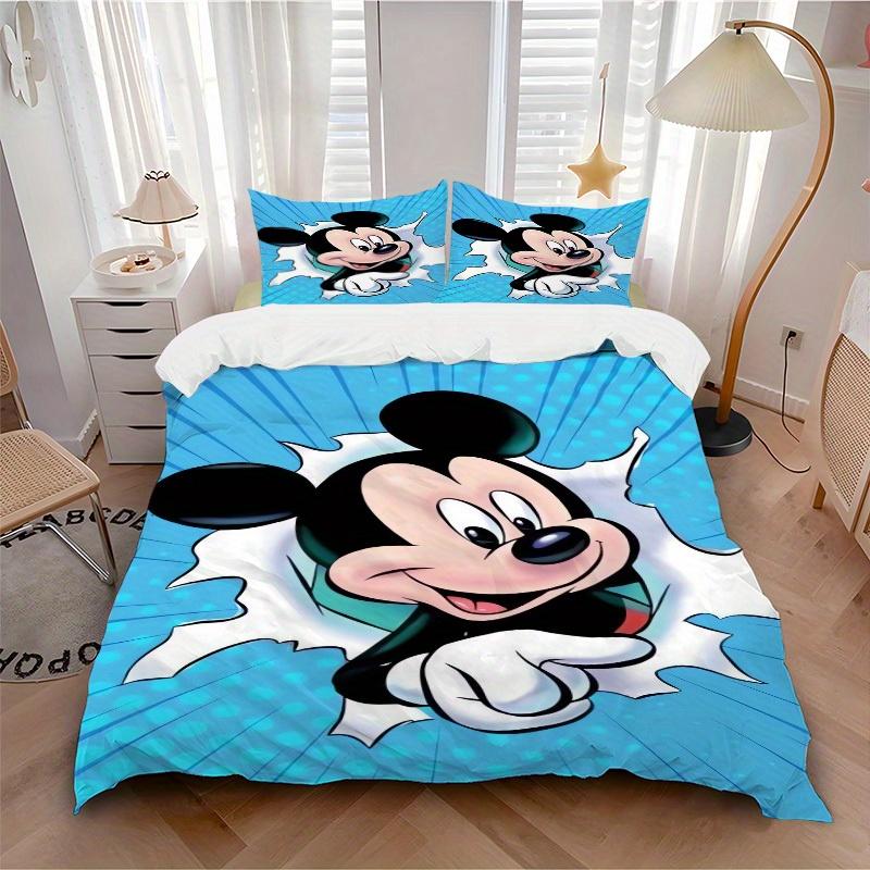 

3pcs set Mickey Mouse, Comic Book, Pop Art print bedding quilt cover, soft and comfortable quilt cover suitable for bedroom and guest room13 135x200cm