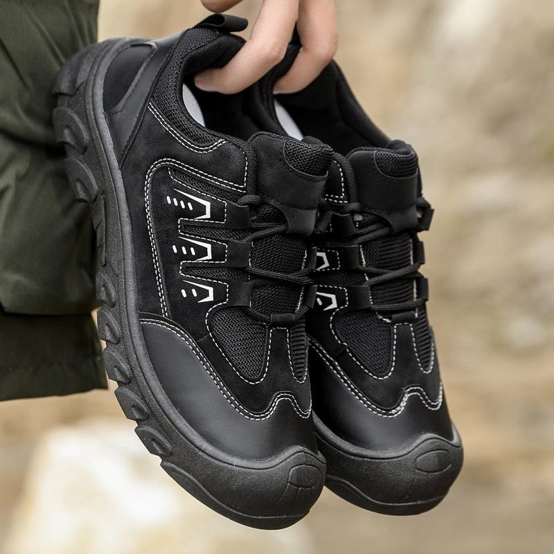 Hiking shoes casual outdoor labor insurance shoes men's medium help supply anti-collision non-slip soft-soled mountain shoes breathable