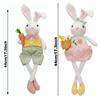 Carrot Flower Basket Easter Rabbit Decoration Adjustable Long Legged Rabbit Doll  Office Desk