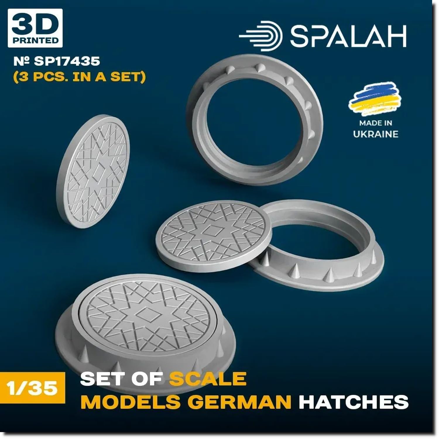 

Spallach Тип люка 1 Набор смолы SPU17435 1/35 3 шт. (Диорама)