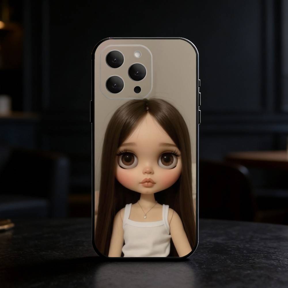 Fashion doll B-blythe Phone Case Silicone black Soft For IPhone 17,16,15,14,13,12,11,SE,Plus Pro Max