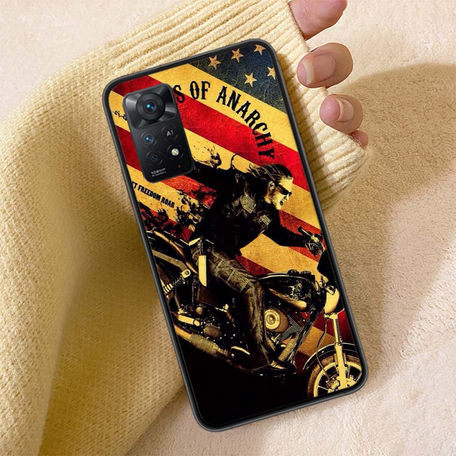 Sons of Anarchy Phone Case For Redmi 13C 14C Note 14 13 Pro Plus 5G 12 12C 10A 10C 10 9A 9C 9T 9 8 8A K70 Pro Cover TPU Shell Co