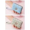Women's Short Wallet with Three Fold Zipper and Small Wallet, Simple and Fashionable with Old Pattern Card Bag