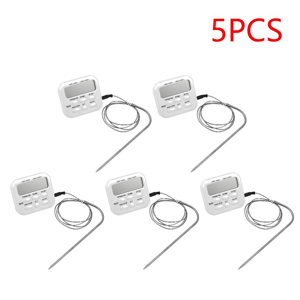 1-5PCS Digital Kitchen Meat Cooking Food Probe Oven Electronic BBQ Thermometer
