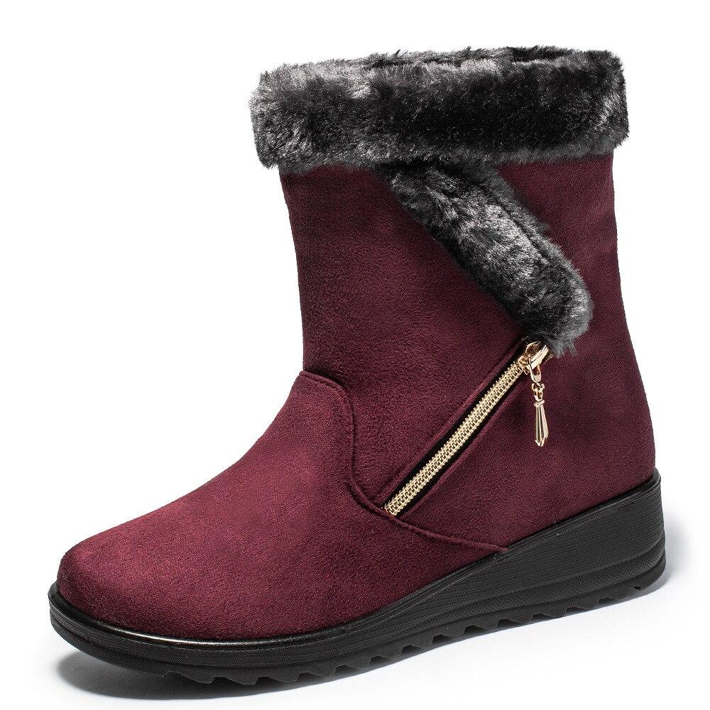 Winter Women Boots Casual Snow Boots Woman Non Slip Warm Ankle Boots Ladies Platform Outdoor Shoes Comfort Zip Female Boots