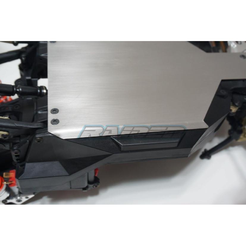 Stainless Steel Chassis Protector Guard Rear Axle Skid Plate (2pcs) for Axial 1/10 YETI 90025 90026 90050