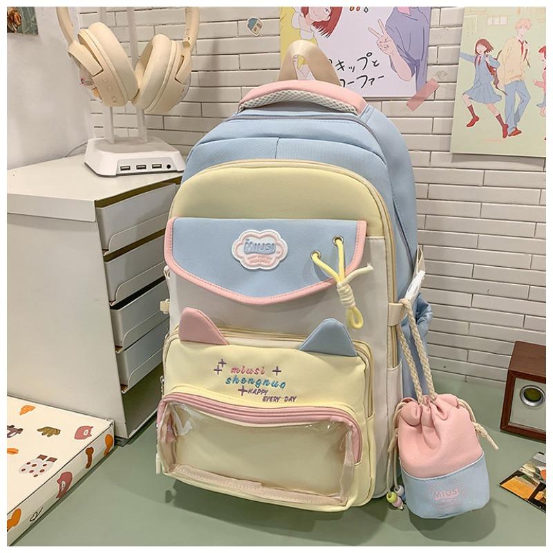 The New High-value Schoolbag, the College Style Is Fresh, Sweet and Transparent, and the Lightweight Backpack for Junior High School Students