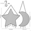 Hanging Jewelry Organizer Wall Holder Grid Shape Moon Star Shaped Earring for Earrings