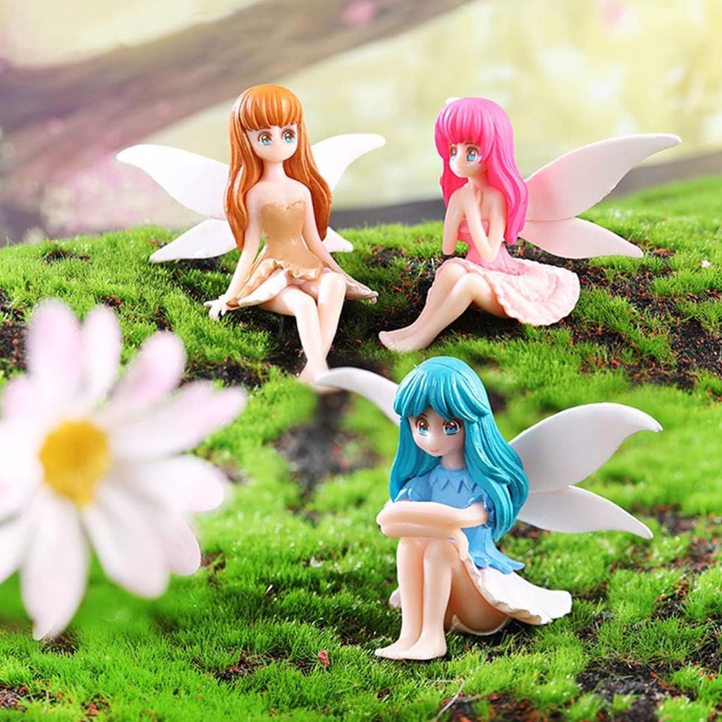 Miniature Fairy Garden Accessories, Small Fairy Figurines for Fairy Garden, Flower Pot, Home Decoration, Birthday Cake Topper