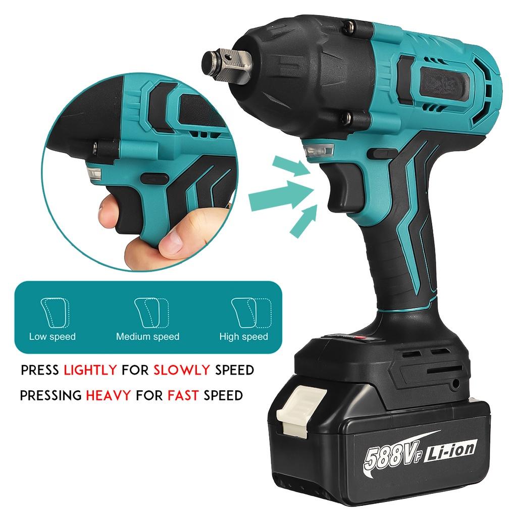 588VF Brushless High Torque Electric Impact Wrench Car Truck Repair For  18V Battery