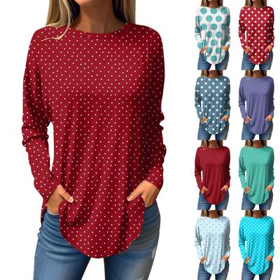 Tee Shirts For Women Fall Casual Long Sleeve Shirts Sweatshirt Vintage Graphic Printing Top Pullover