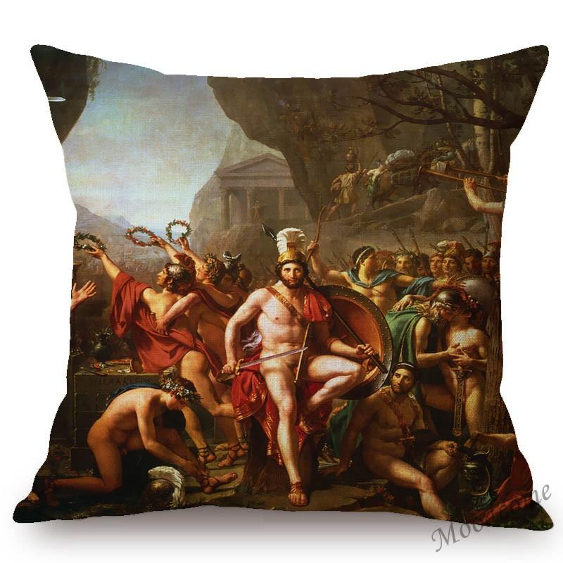 Neoclassicism Home Decorative Napoleon Oil Painting Sofa Throw Pillow Case Rome Spartacus Jacques Luis David Art Cushion Cover