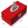 Christmas Supplies Red Belt Buckle Tissue Cover, Holiday Napkins Set Table Christmas Decoration, Household Restaurant Atmosphere Artifact