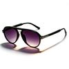 2026 New Double Beam Retro Sunglasses For Women  and Men in Pilot Style Shades Metal Line Decoration UV400